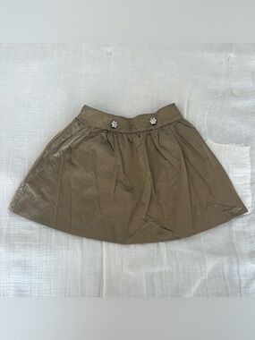 Gymboree Metallic Gold/Bronze Circle Skirt with Floral Button Accents